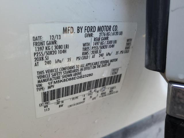 1FM5K8D88EGB23280 Ford EXPLORER XLT