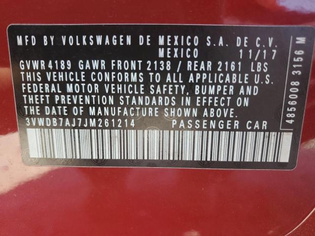 3VWDB7AJ7JM261214 Volkswagen JETTA SE