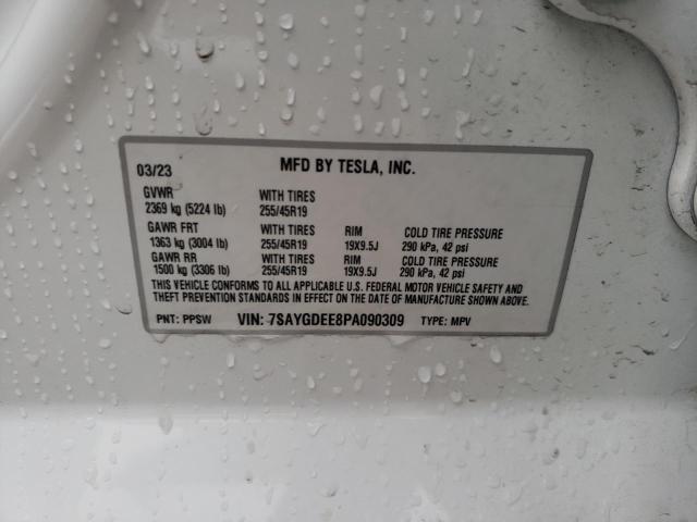 7SAYGDEE8PA090309 Tesla Model Y