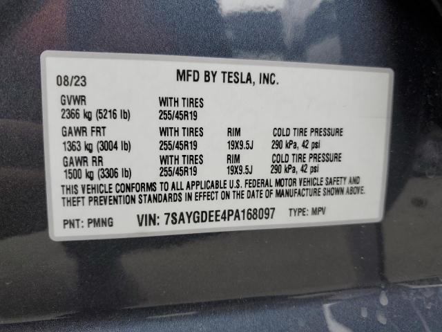 7SAYGDEE4PA168097 Tesla Model Y