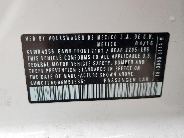 3VWC17AU9GM523851 Volkswagen Golf Sportwagen S