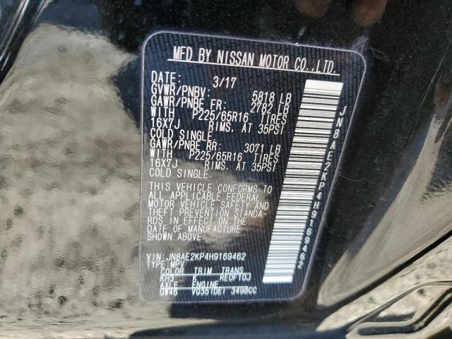 JN8AE2KP4H9169462 Nissan QUEST S
