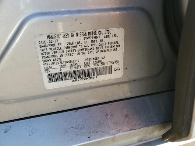 JN1EV7AP2HM742614 Infiniti Q50 Premium