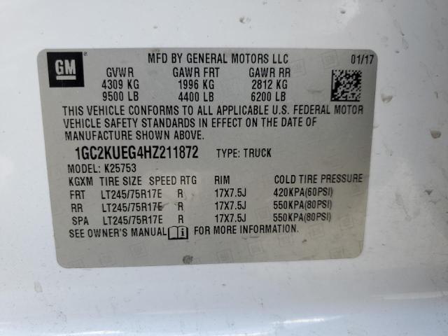 1GC2KUEG4HZ211872 Chevrolet Silverado K2500 Heavy Duty