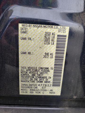 1N4AL3AP5FC477612 Nissan ALTIMA 2.5