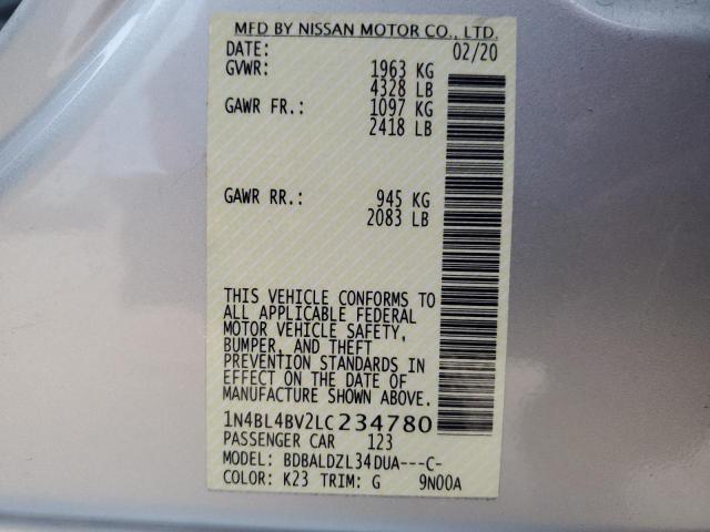 1N4BL4BV2LC234780 Nissan ALTIMA S