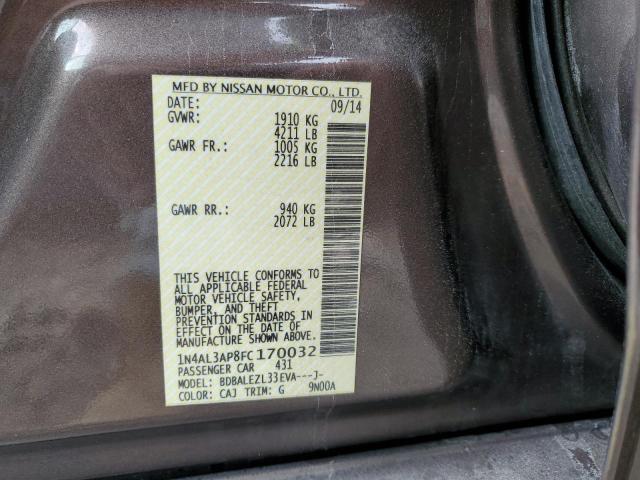 1N4AL3AP8FC170032 Nissan ALTIMA 2.5