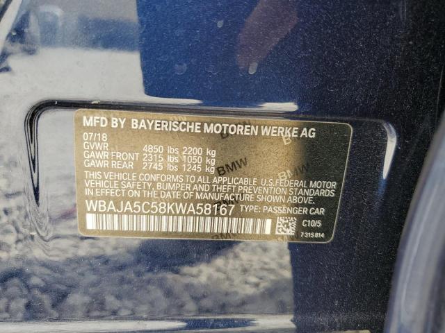 WBAJA5C58KWA58167 BMW 530 I