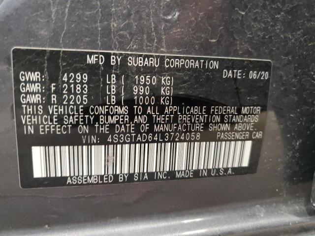 4S3GTAD64L3724058 Subaru Impreza Premium