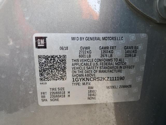 1GYKNCRS2KZ111190 Cadillac XT5 LUXURY
