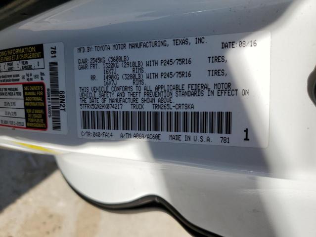 5TFRX5GN2HX074217 Toyota Tacoma Access Cab