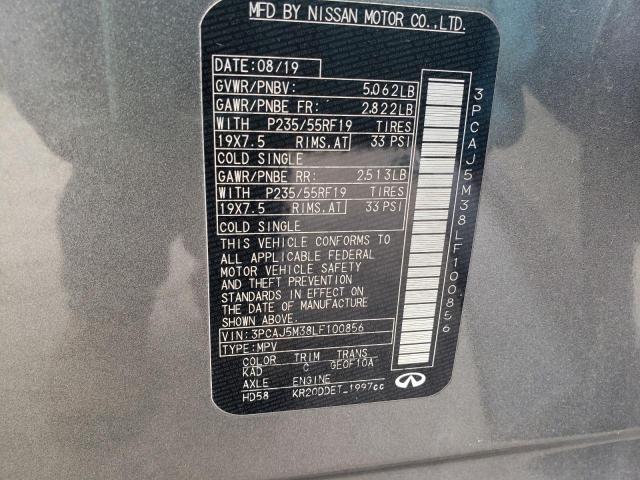 3PCAJ5M38LF100856 Infiniti Qx50 Pure
