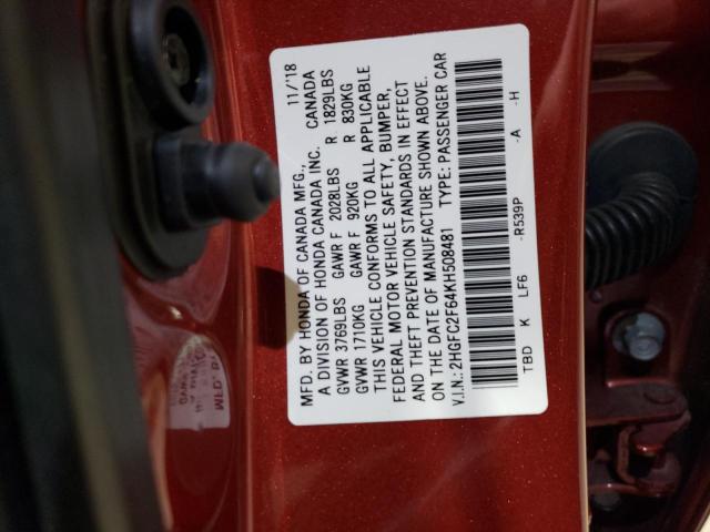 2HGFC2F64KH508481 Honda Civic Lx