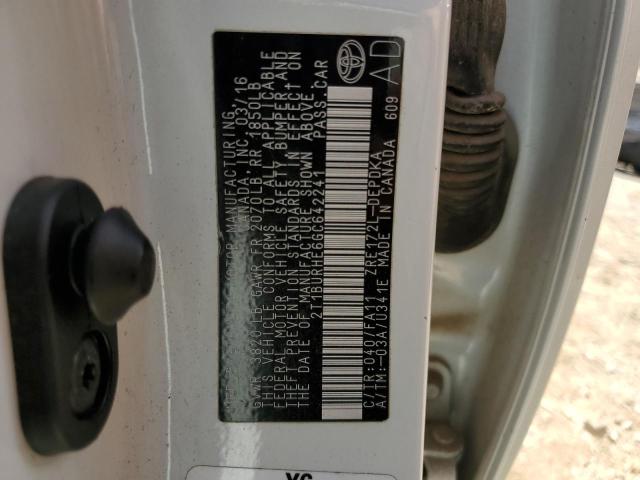 2T1BURHE6GC642241 Toyota COROLLA L