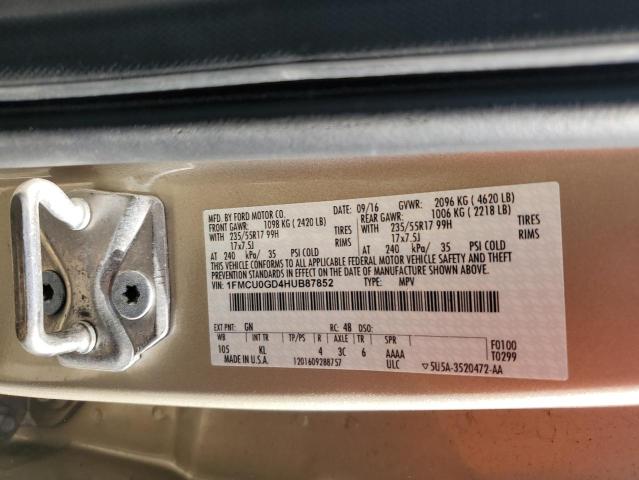 1FMCU0GD4HUB87852 Ford ESCAPE SE