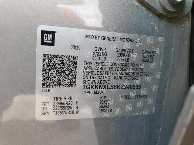 1GKKNXLS6KZ249535 GMC Acadia Denali
