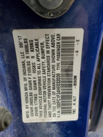 19XFC1F34HE032039 Honda CIVIC EX