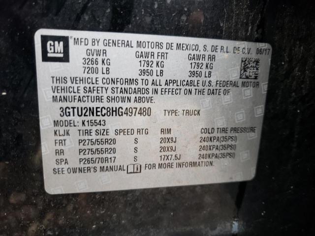 3GTU2NEC8HG497480 GMC Sierra K1500 Slt