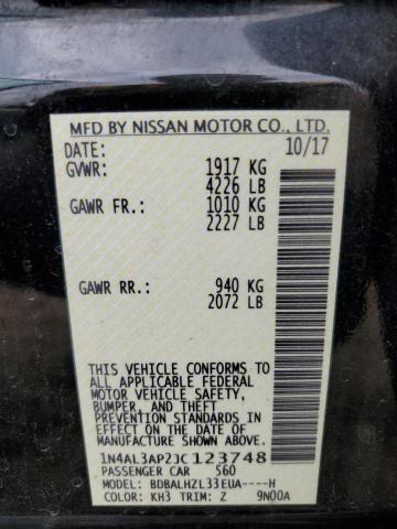 1N4AL3AP2JC123748 Nissan ALTIMA 2.5