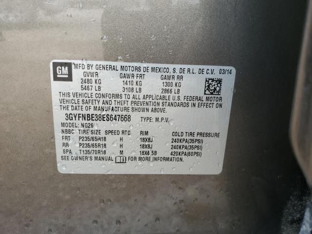 3GYFNBE38ES647668 Cadillac Srx Luxury Collection