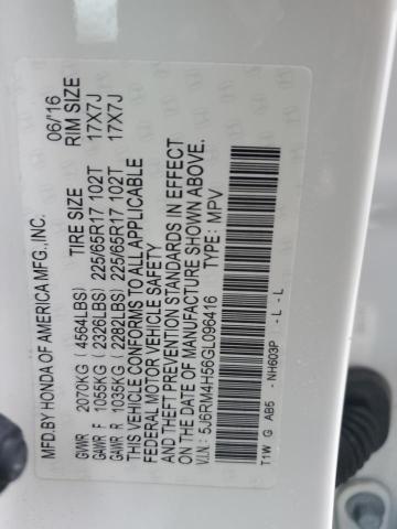 5J6RM4H56GL096416 Honda CR-V EX
