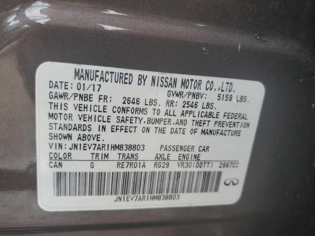 JN1EV7AR1HM838803 Infiniti Q50 Premium