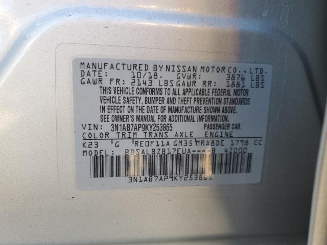 3N1AB7AP9KY253865 Nissan SENTRA S