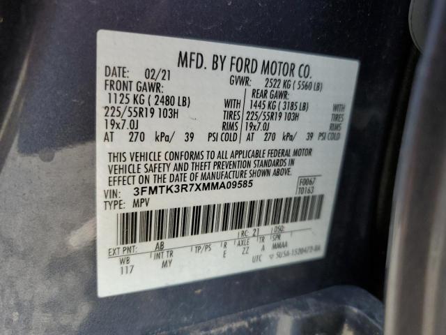 3FMTK3R7XMMA09585 Ford Mustang Mach-e Premium