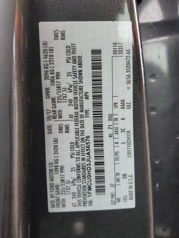 1FMCU0HD3JUA56576 Ford ESCAPE SEL