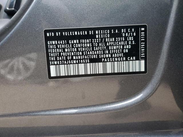 3VW637AJ5GM416535 Volkswagen Jetta Hybrid