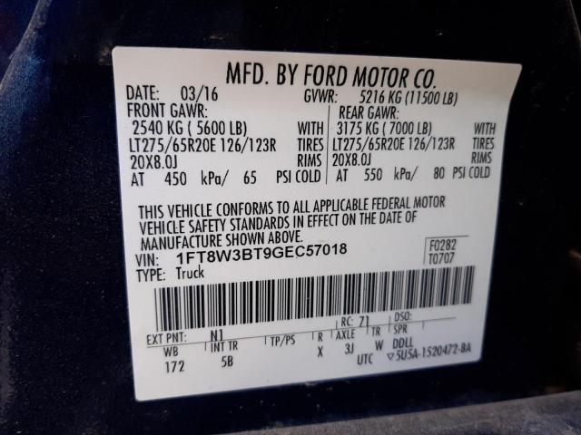 1FT8W3BT9GEC57018 Ford F350 Super Duty