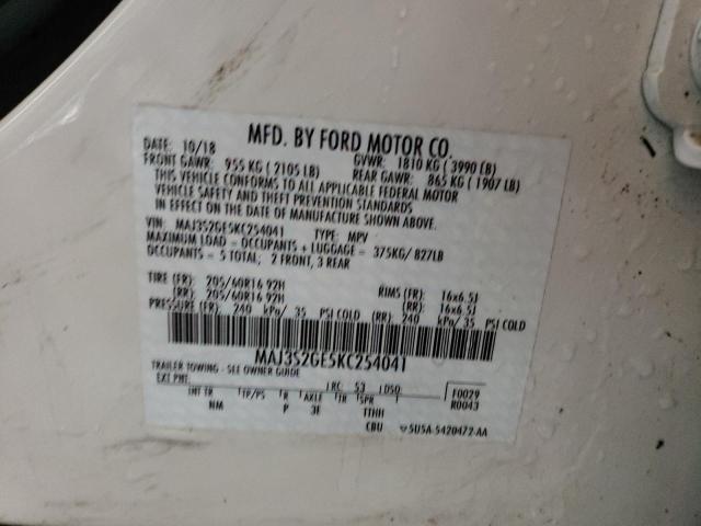 MAJ3S2GE5KC254041 Ford Ecosport Se