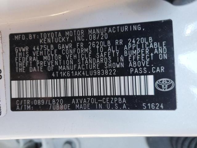 4T1K61AK4LU983822 Toyota CAMRY XSE