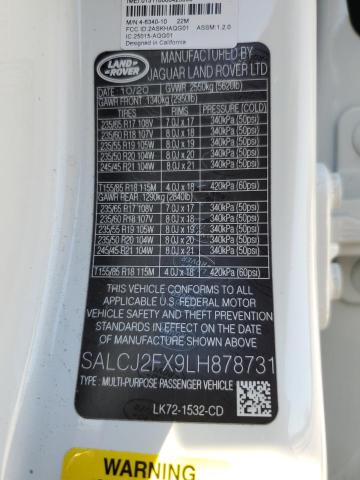 SALCJ2FX9LH878731 Land Rover Discovery Sport S