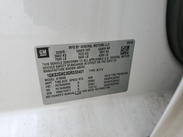 1GKS2GKC0GR338401 GMC Yukon Xl K1500 Slt