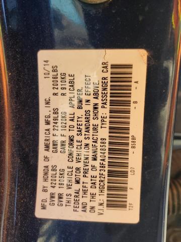 1HGCR2F38FA048589 Honda ACCORD LX