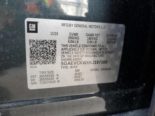 5GAEVCKWXKJ197168 Buick Enclave Avenir