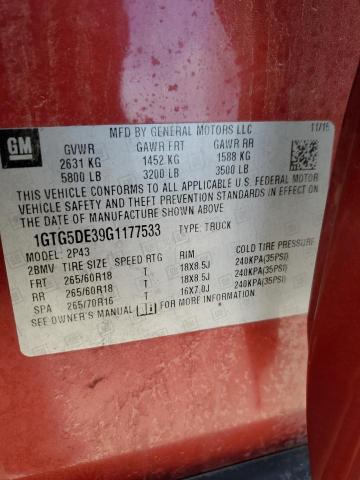 1GTG5DE39G1177533 GMC CANYON SLT