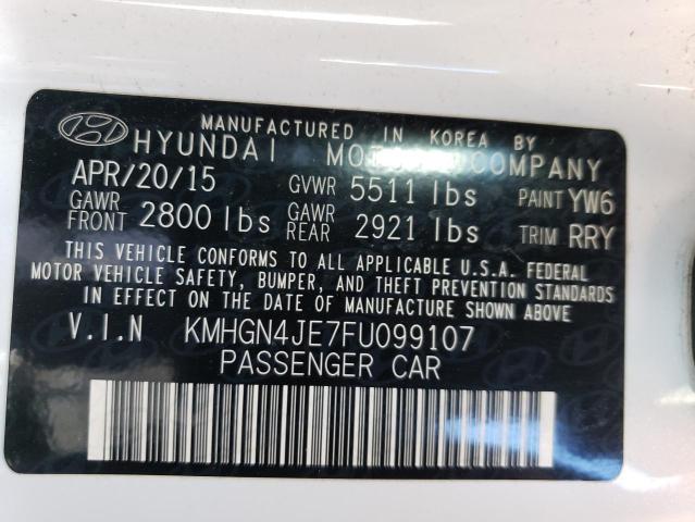 KMHGN4JE7FU099107 Hyundai Genesis 3.8l