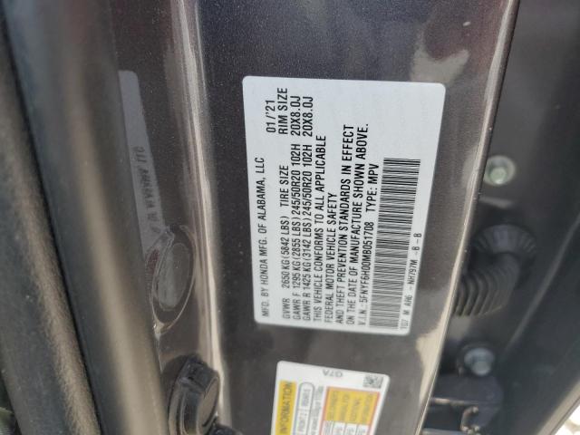 5FNYF6H00MB051708 Honda Pilot Elite