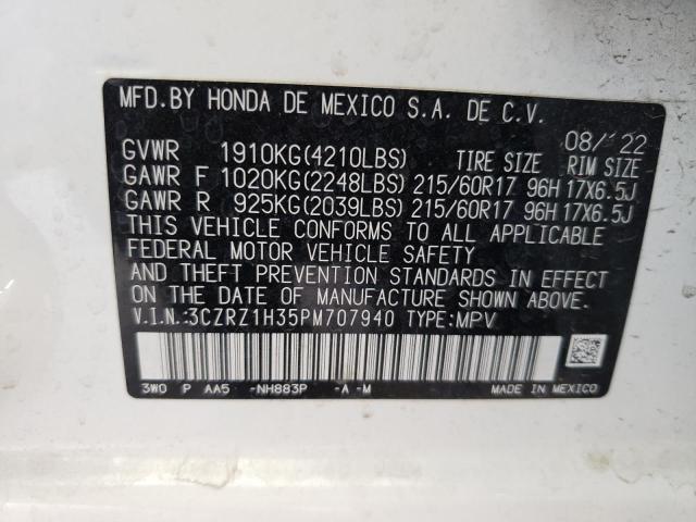 3CZRZ1H35PM707940 Honda HR-V LX