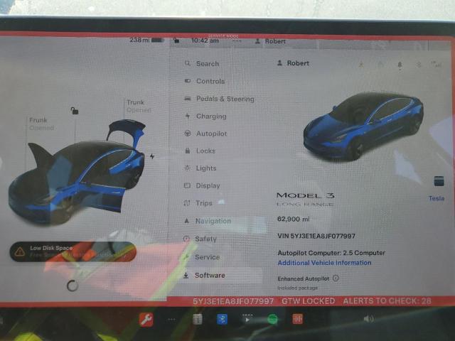 5YJ3E1EA8JF077997 Tesla MODEL 3