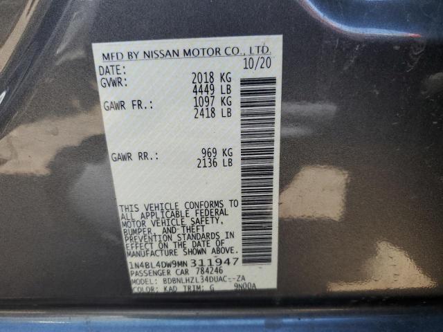 1N4BL4DW9MN311947 Nissan ALTIMA SV