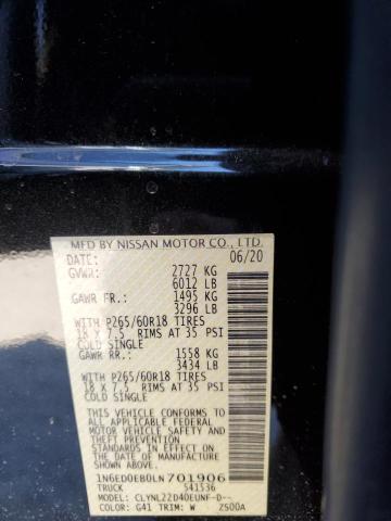 1N6ED0EB0LN701906 Nissan FRONTIER S