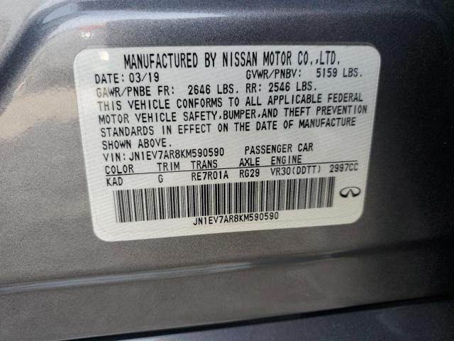 JN1EV7AR8KM590590 Infiniti Q50 LUXE