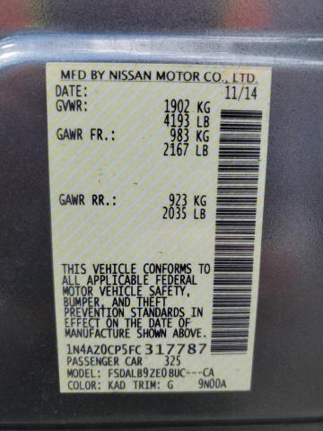 1N4AZ0CP5FC317787 Nissan LEAF S