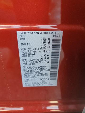 5N1AZ2CJ3RC105004 Nissan MURANO SL