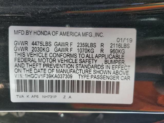 1HGCV1F39KA037309 Honda Accord Sport