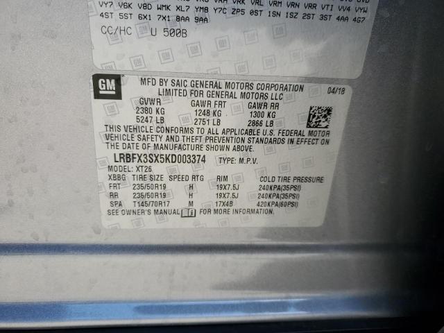 LRBFX3SX5KD003374 Buick Envision Premium