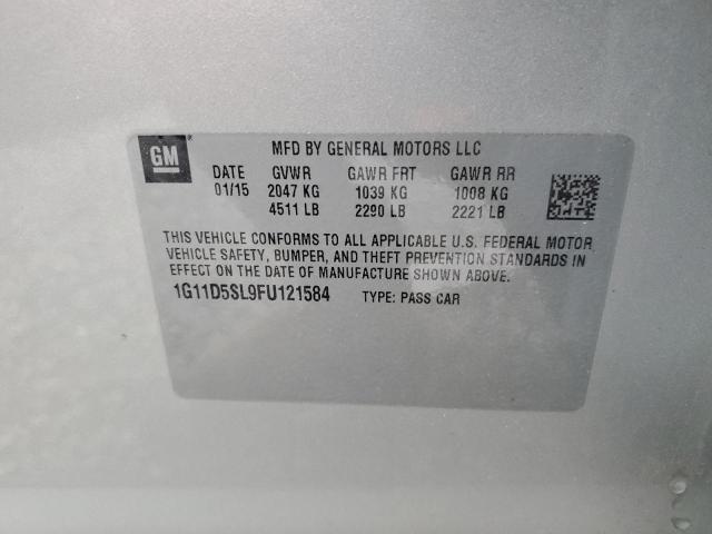 1G11D5SL9FU121584 Chevrolet MALIBU 2LT